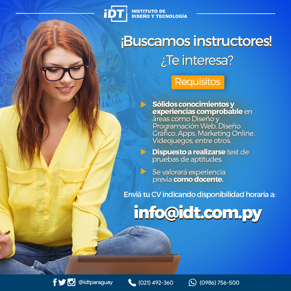 OFERTA LABORAL - Buscamos instructores SUPER PRO OFERTA LABORAL - Buscamos instructores SUPER PRO