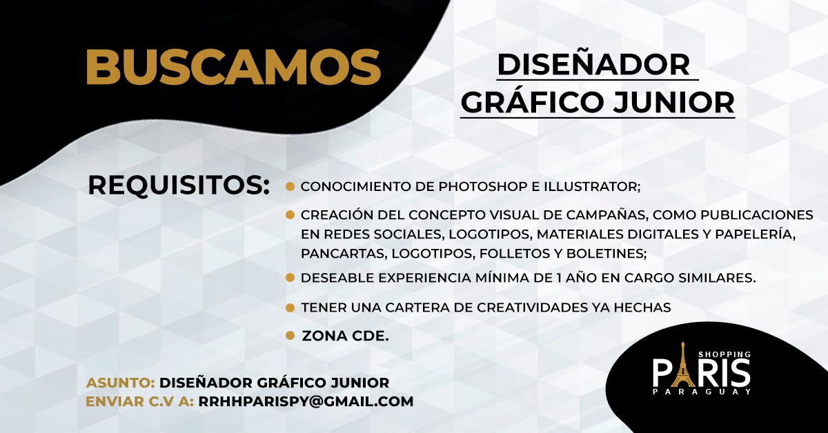 Importante Empresa en busca Diseñador Gráfico Jr