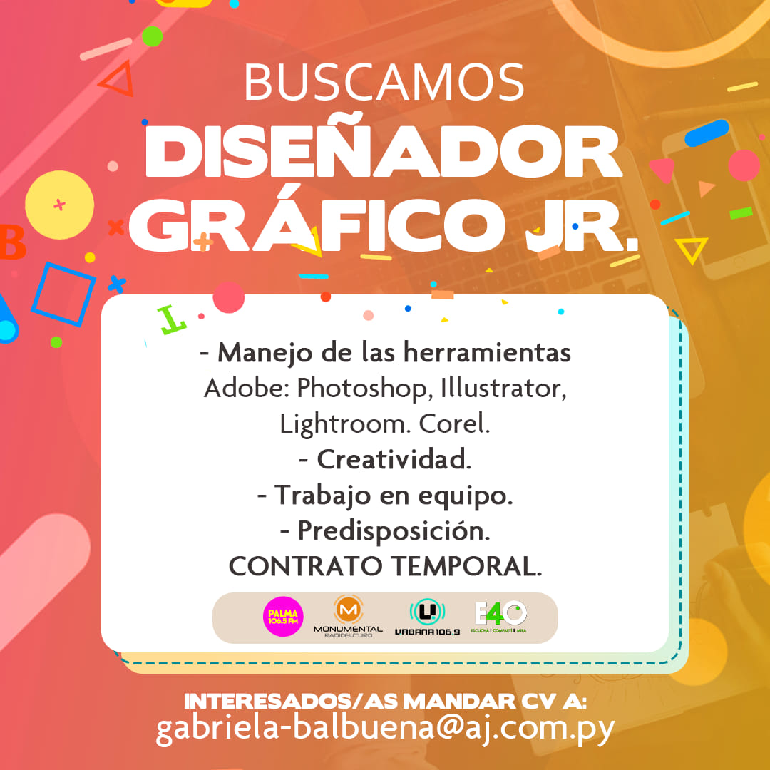 Oferta Laboral Para Dise Ador Gr Fico Jr En Paraguay